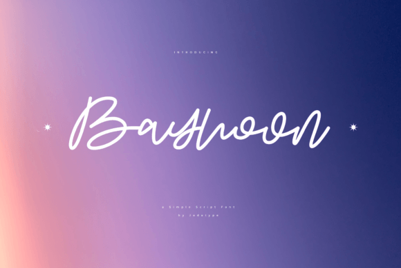 Bayhoon: A Fun Monoline Script Font for Makers