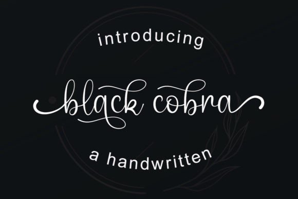Black Cobra Font for Creative Projects
