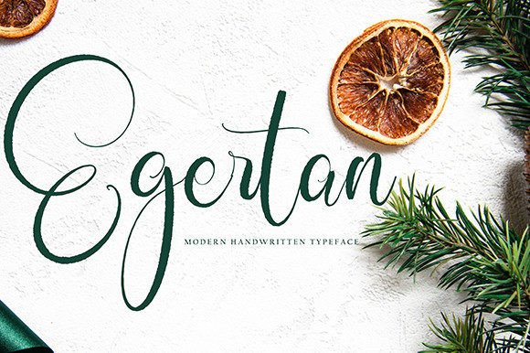 Egertan: A Flowing Handwritten Font for Editorial Design