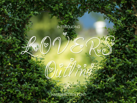 Lovers Outline Font Review for Social Campaigns