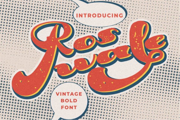 Roswale: A Vintage Script Typeface for Editorial Design