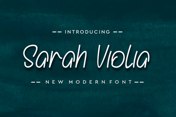Sarah Violia: A Handwritten Typeface for Modern Web Design