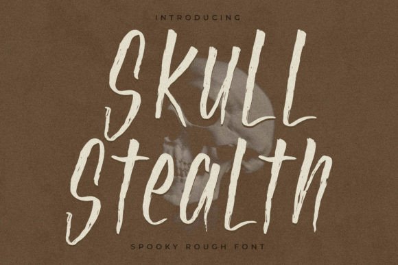 Skull Stealth: A Spooky Display Font for Editorial Design