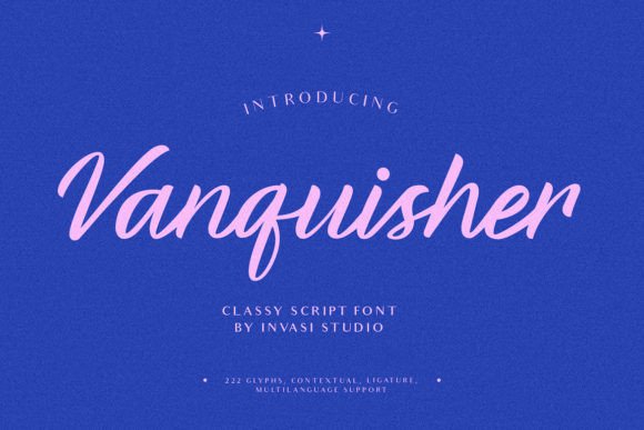 Vanquisher Font: Elevate Your Brand with Elegant Script Typography